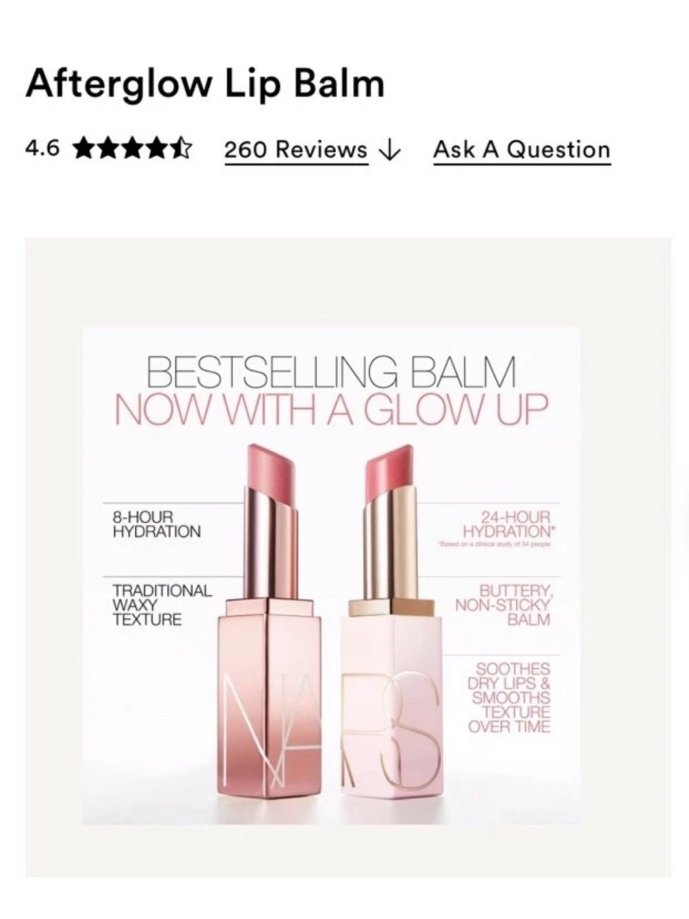 NARS Afterglow Lip Balm — Orgasm 777
